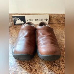 Merrell Leather Slip-On Clogs | Brown | Lined | Women’s 7.5